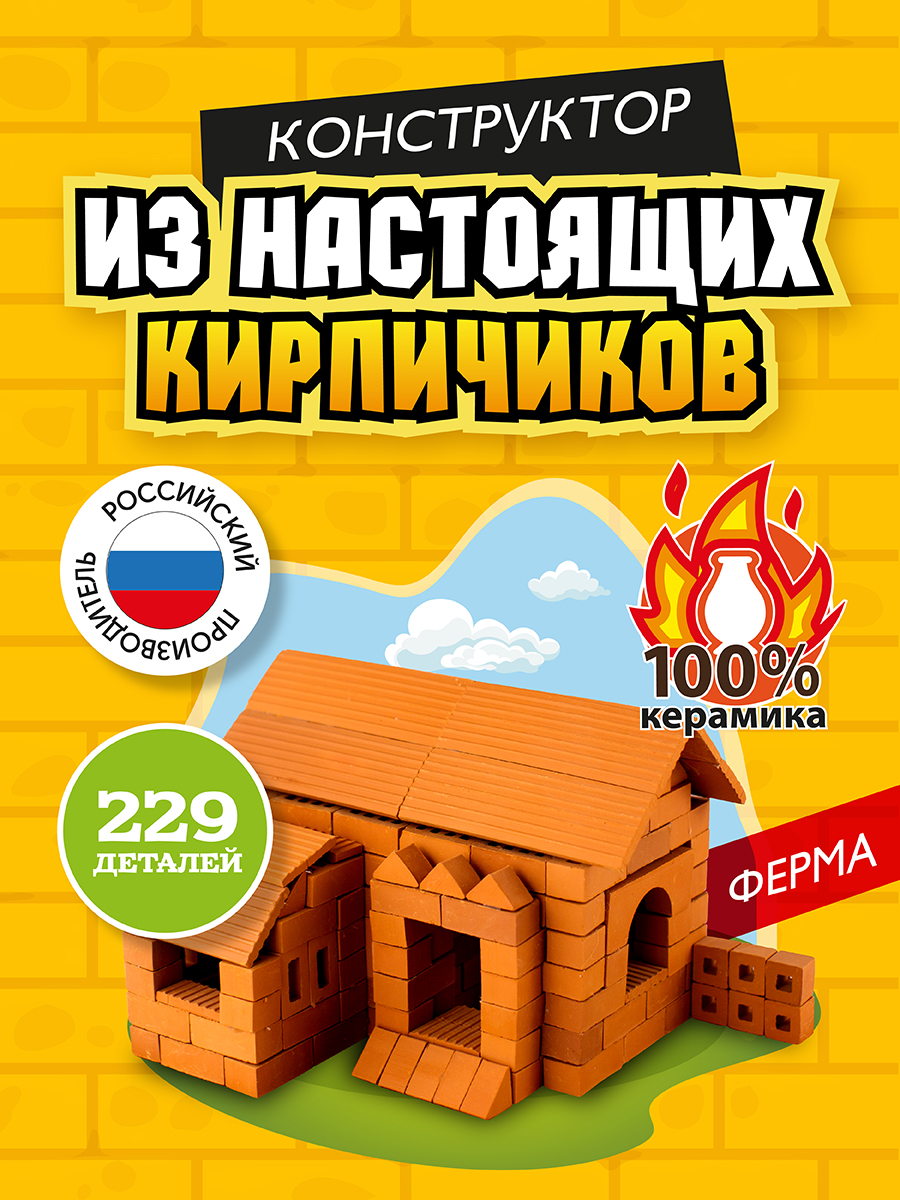 Конструктор из кирпичиков BRICKMASTER Ферма (229 деталей)