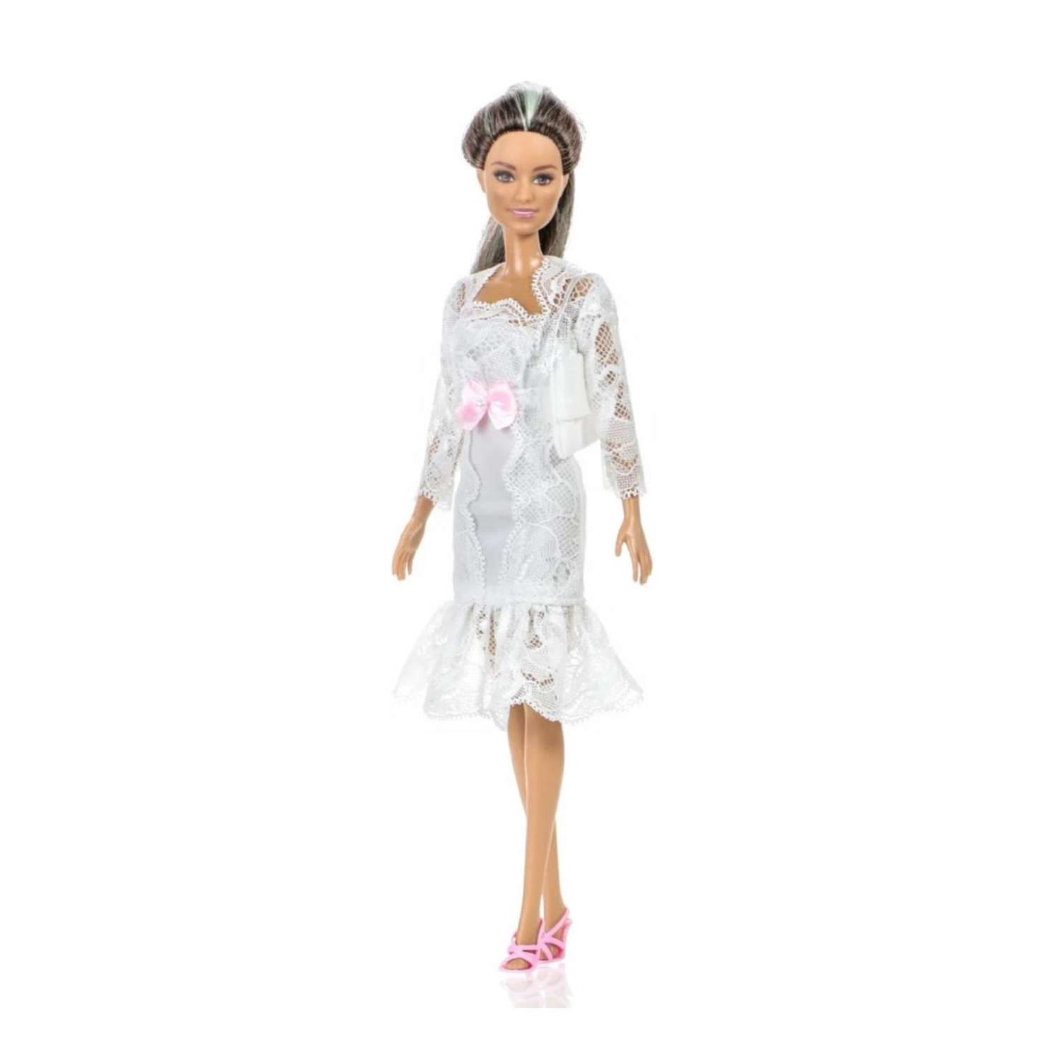 Одежда для кукол типа Барби VIANA Платье с болеро и сумочка 11.136.1 белый 11.136.1 - фото 2