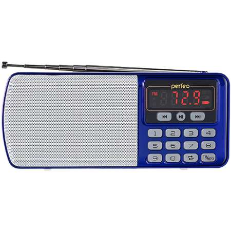 Радиоприемник Perfeo цифровой ЕГЕРЬ FM+ 70-108МГц MP3 питание USB или BL5C цвет синий i120-BL