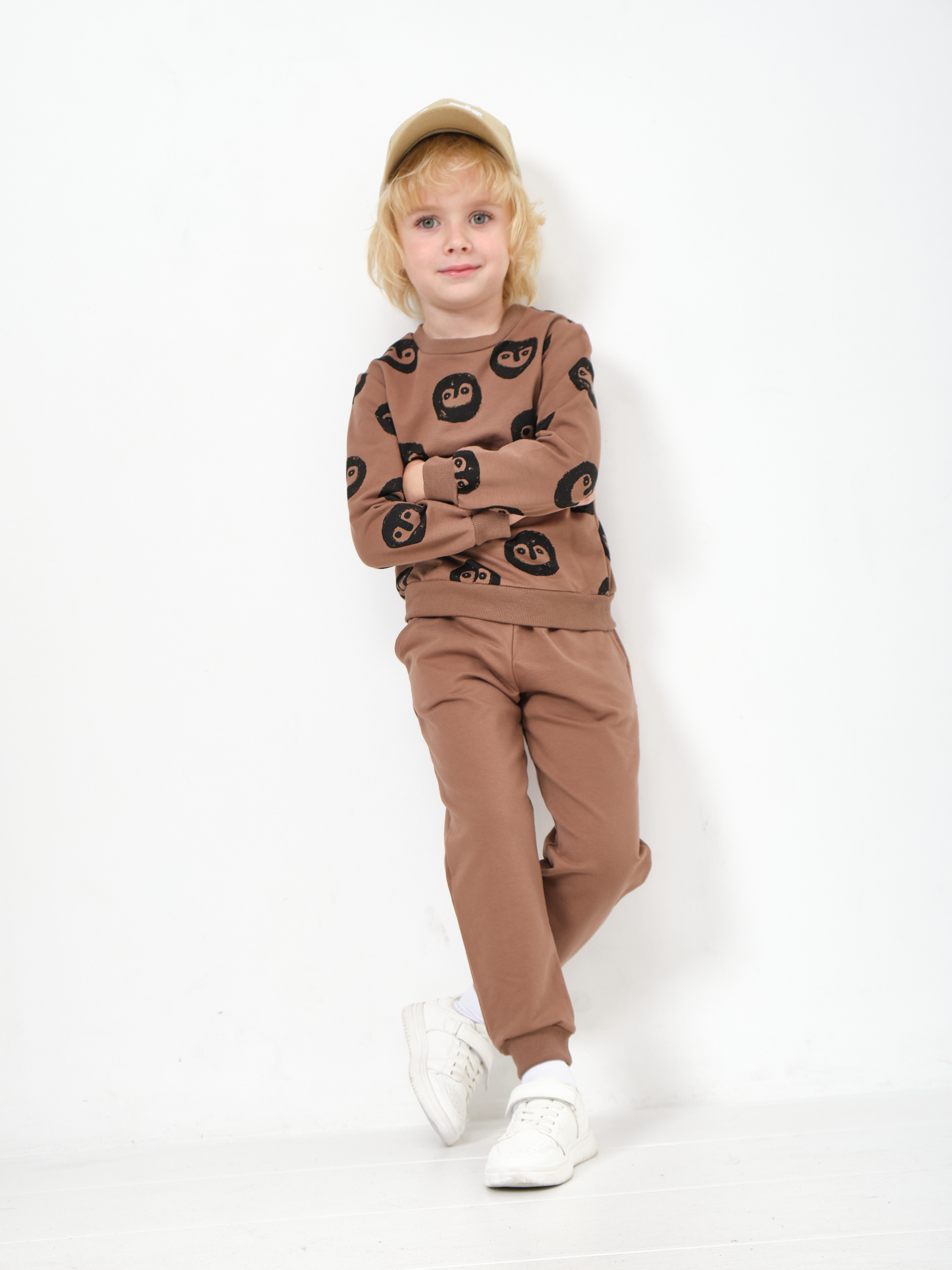 Свитшот ESINA KIDS esina001/svit/r1/ коричневый - фото 3