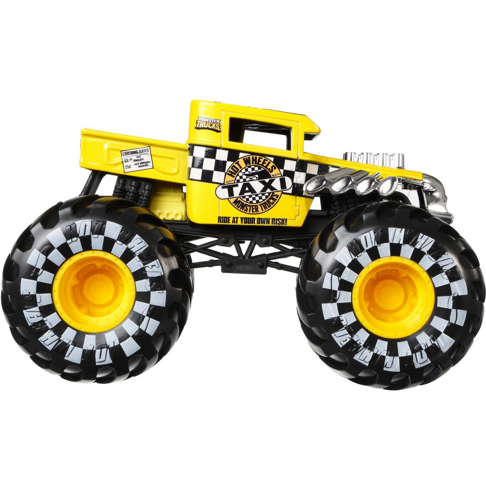 Машинка Hot Wheels Monster Trucks большой Костолом Такси GTJ45 FYJ83 - фото 5