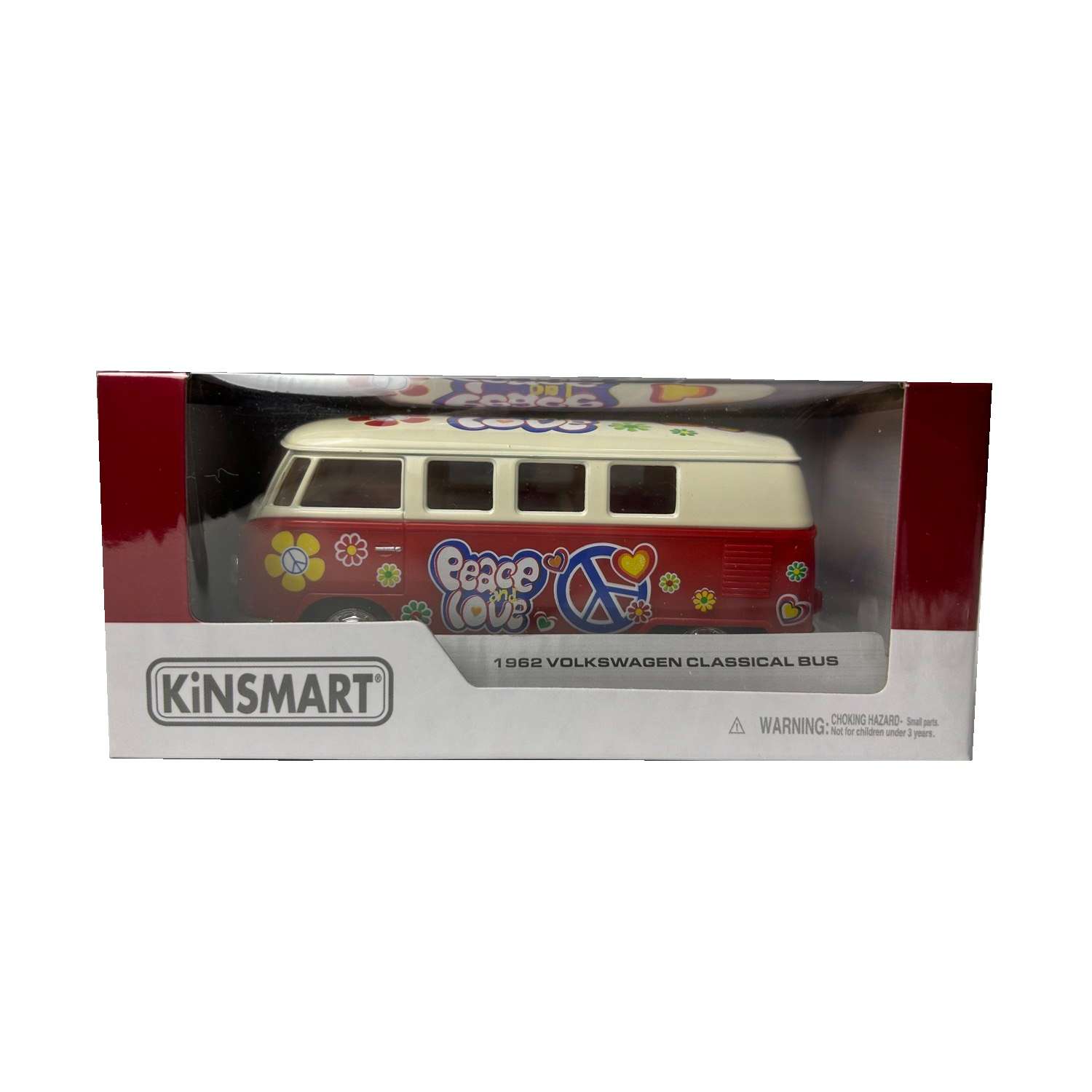 Модель KINSMART Фольксваген Classical bus 1962 1:32 красный КТ5377/1 - фото 3