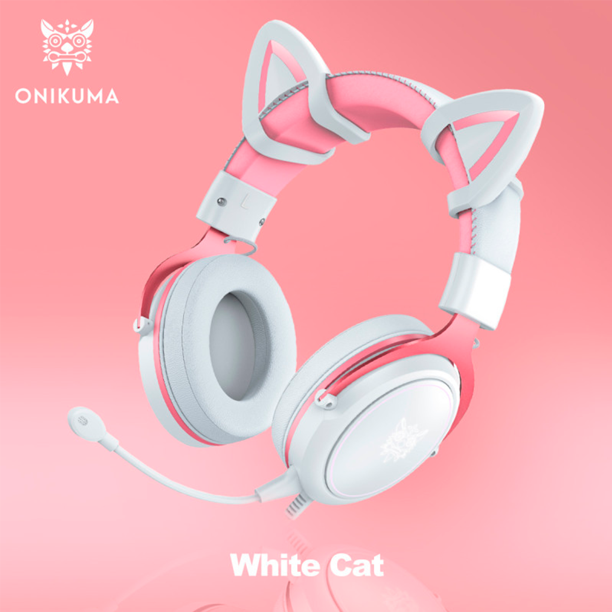 Игровые наушники Onikuma X10 white Cat - фото 1