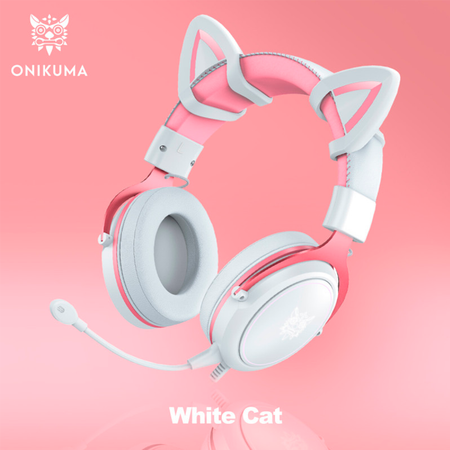 Игровые наушники Onikuma X10 white Cat