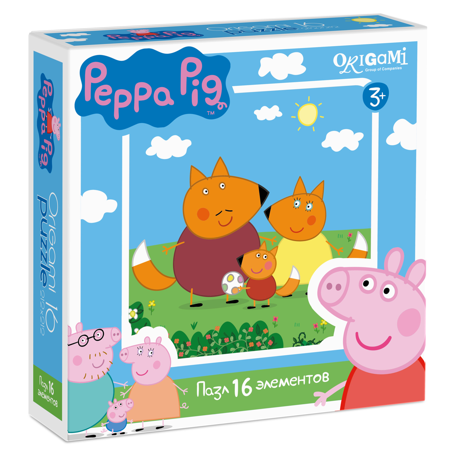 Пазлы ORIGAMI Peppa Pig 16 элементов в ассортименте - фото 4