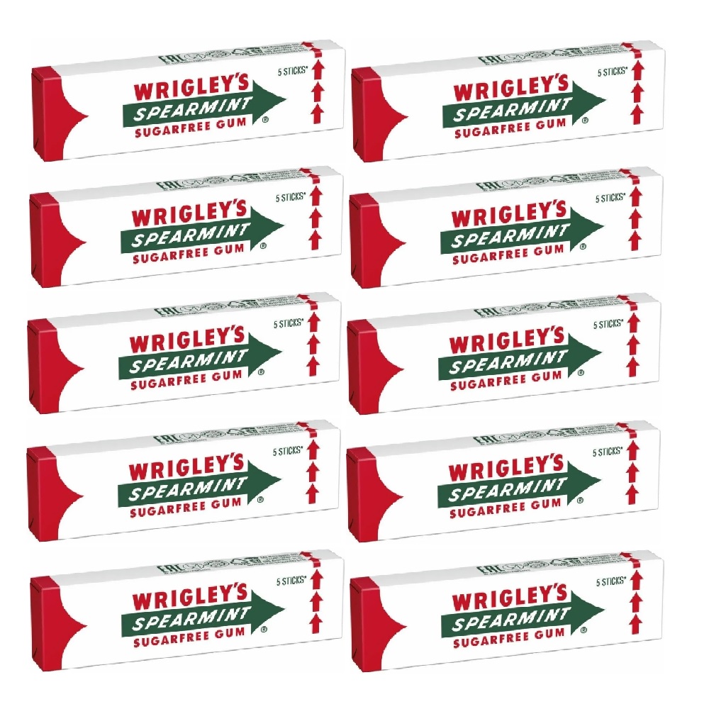 Жевательная резинка Wrigley's Spearmint 10 шт по 13г - фото 1