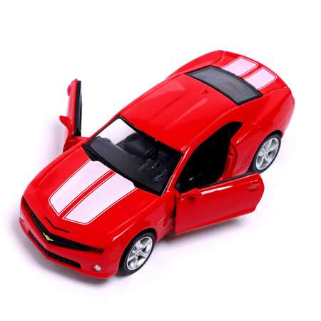 Машина Автоград металлическая CHEVROLET CAMARO. 1:32. открываются двери. инерция. цвет красный