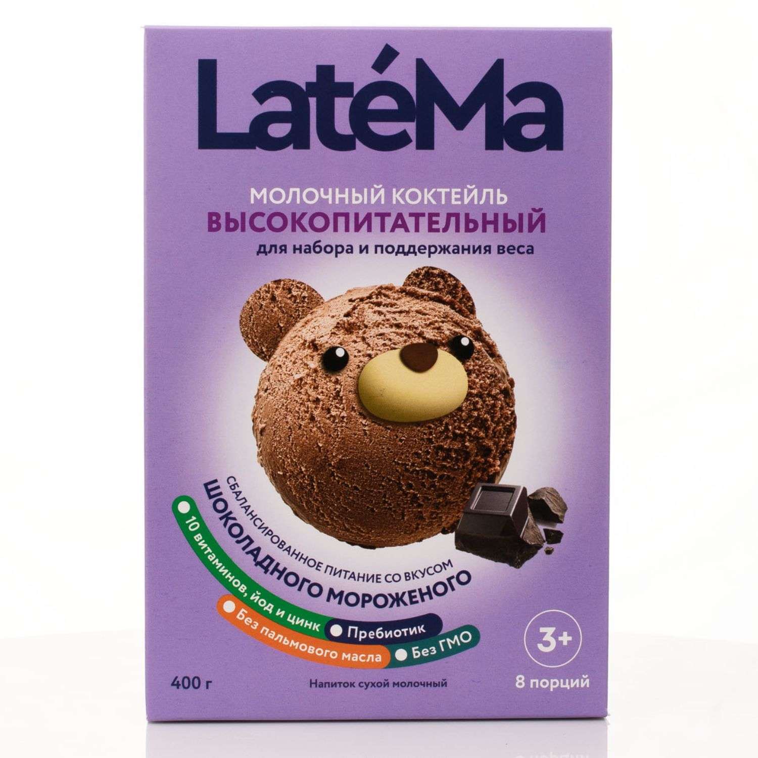 Напиток сухой LateMa шоколад 400г с 3лет - фото 1