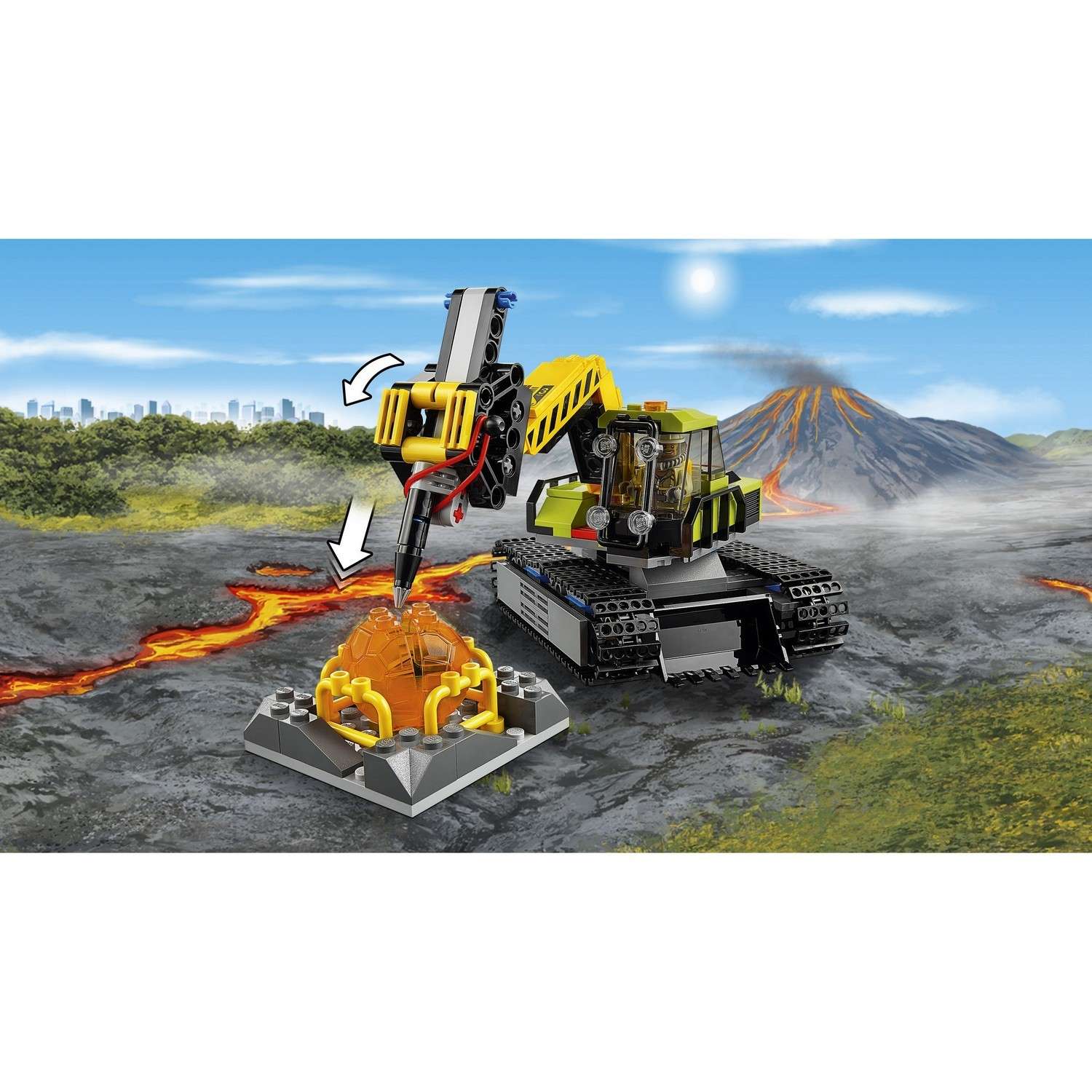 Конструктор LEGO City Volcano Explorers База исследователей вулканов (60124) - фото 6