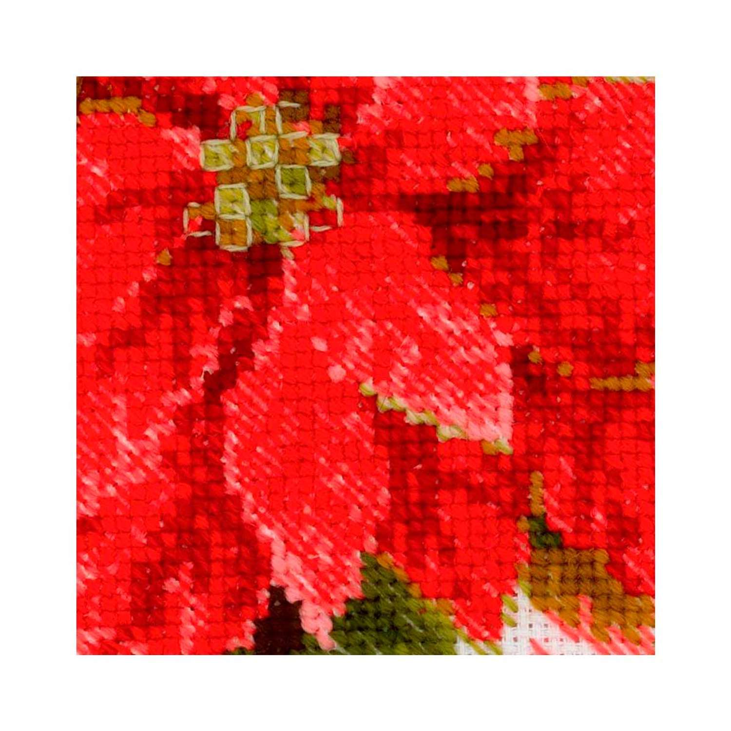 Набор для вышивания Риолис крестом 1729 Пуансеттия 19х90см - фото 2
