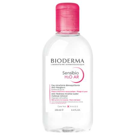 Мицеллярная вода H2O AR Bioderma Sensibio для очищения нормальной и чувствительной кожи лица 250 мл