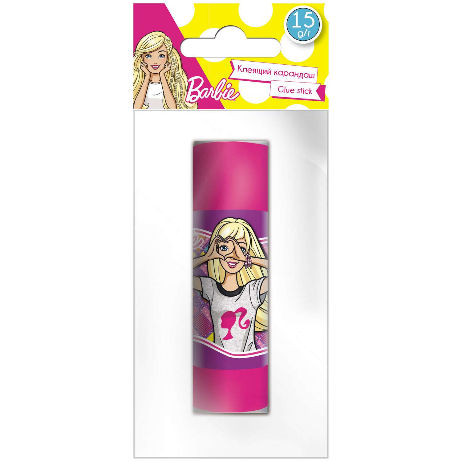 Клей-карандаш Kinderline Barbie 15г BREB-US1-15G-H1 - фото 1