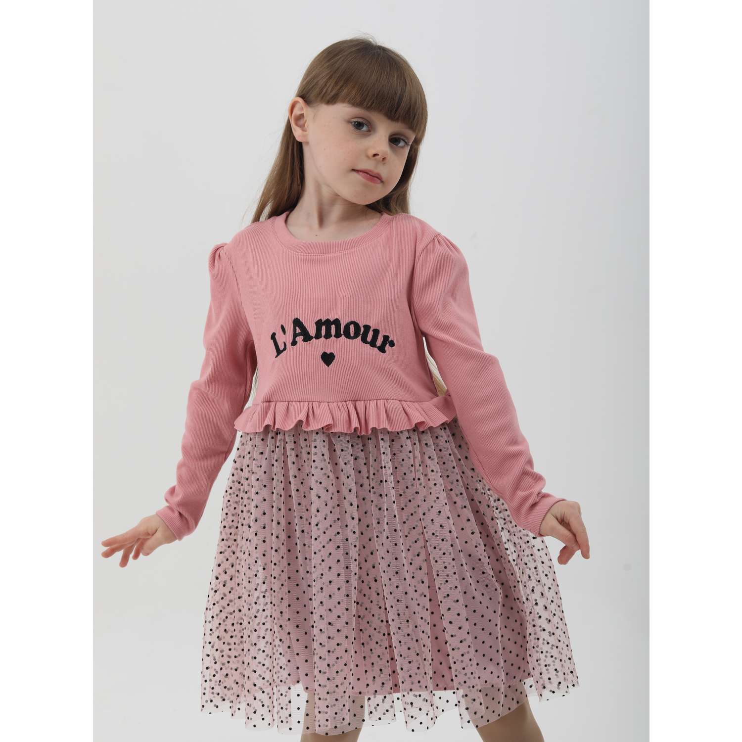 Платье BabyDreams ПТ_2/розовое платье для девочки любовь - фото 1