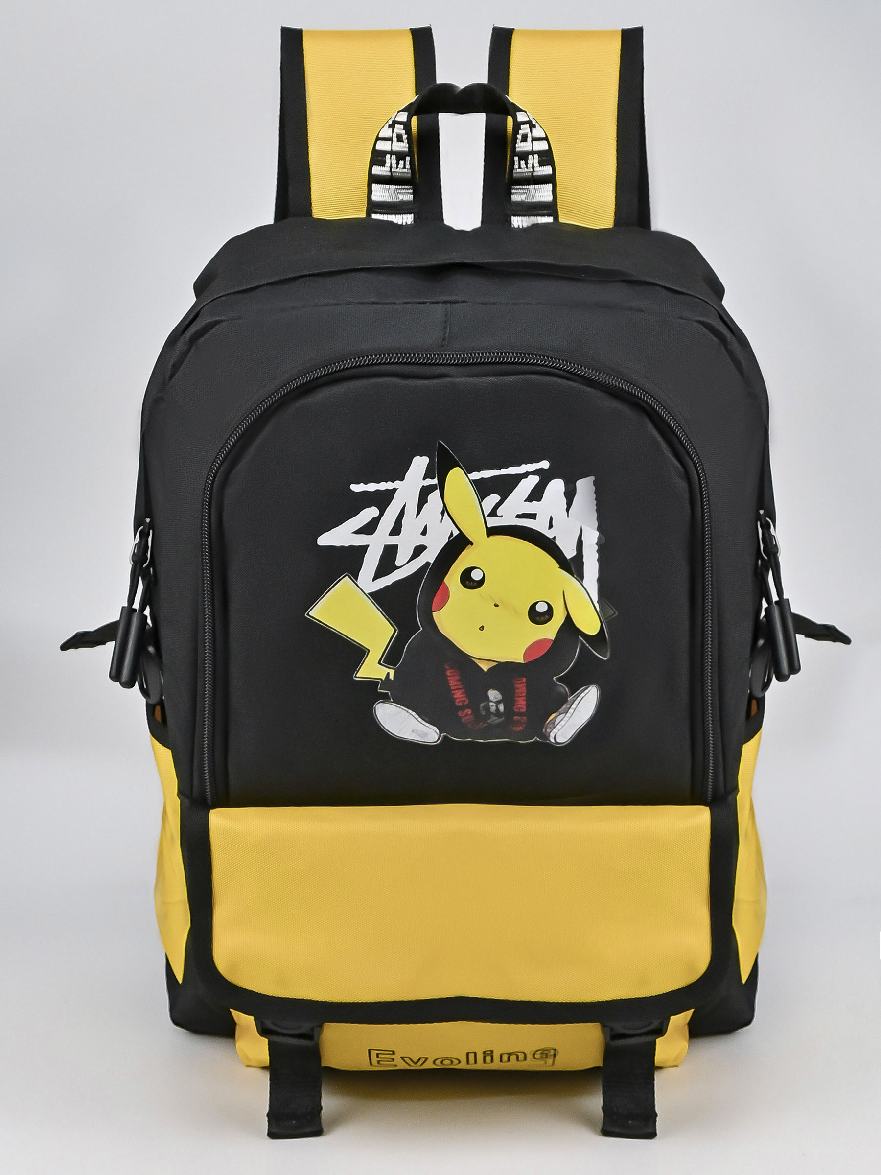 Рюкзак школьный Evoline Черный желтый с Пикачу PIKO-100 - фото 1