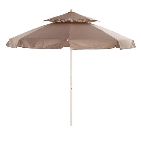 Зонт пляжный BABY STYLE большой от солнца садовый с двойным клапаном 2.7 м прямой бежевый