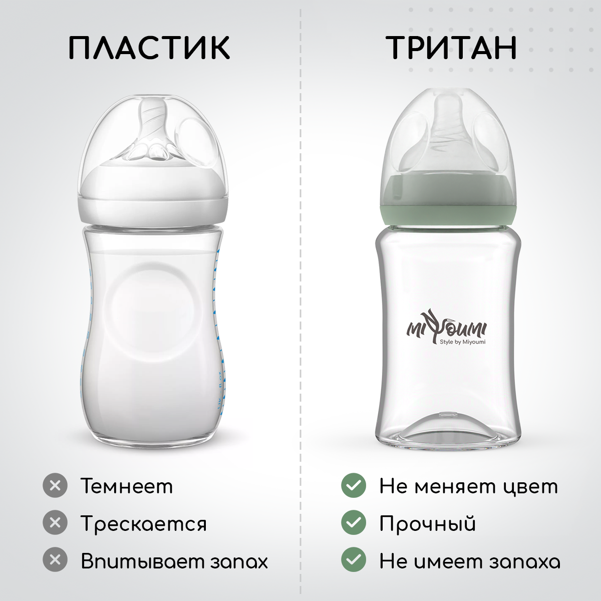 Бутылочка для кормления Miyoumi Sage -160 ml 2шт - фото 12