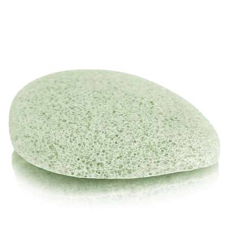 Спонж для умывания конжаковый Beauty4Life Зеленый чай в форме капли
