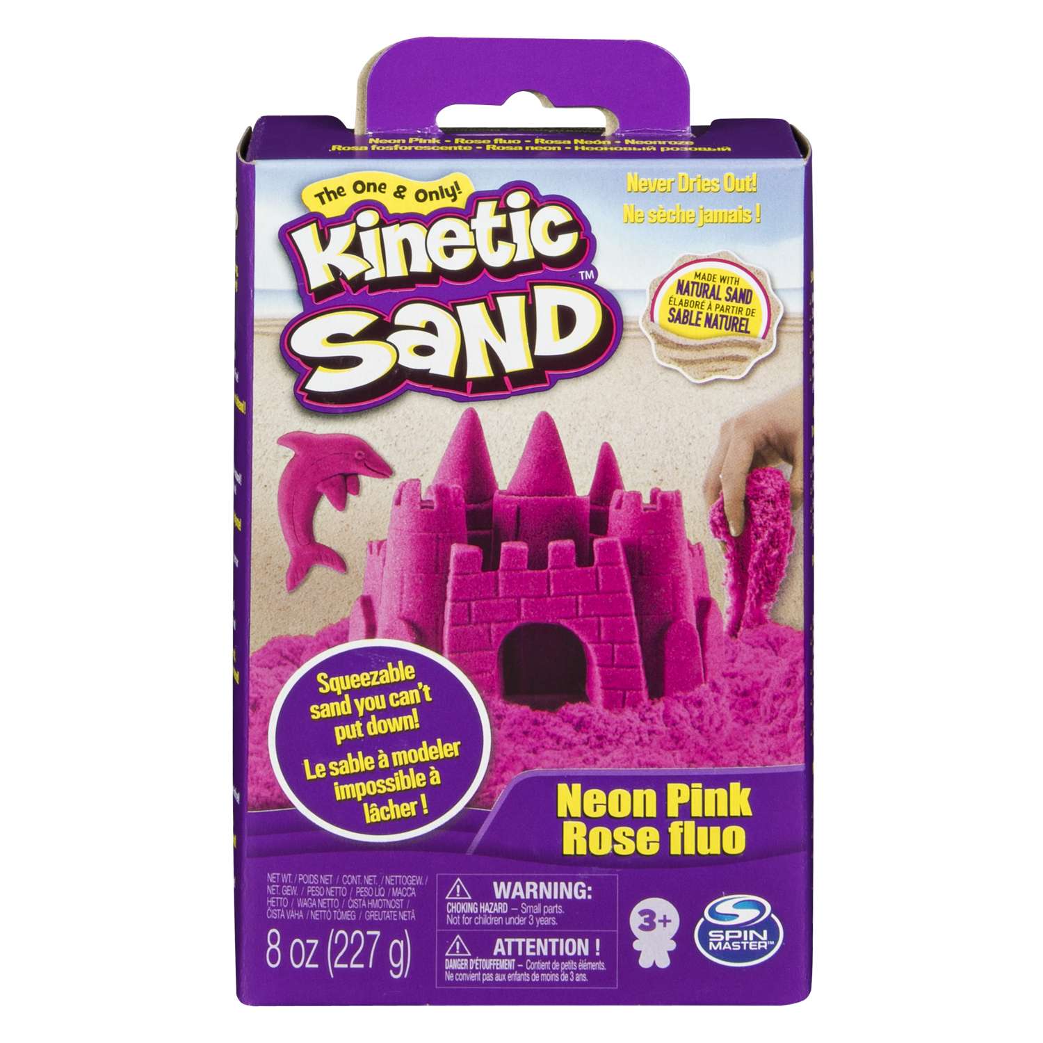 Песок кинетический Kinetic Sand 227г Pink 6033332/20080706 - фото 1