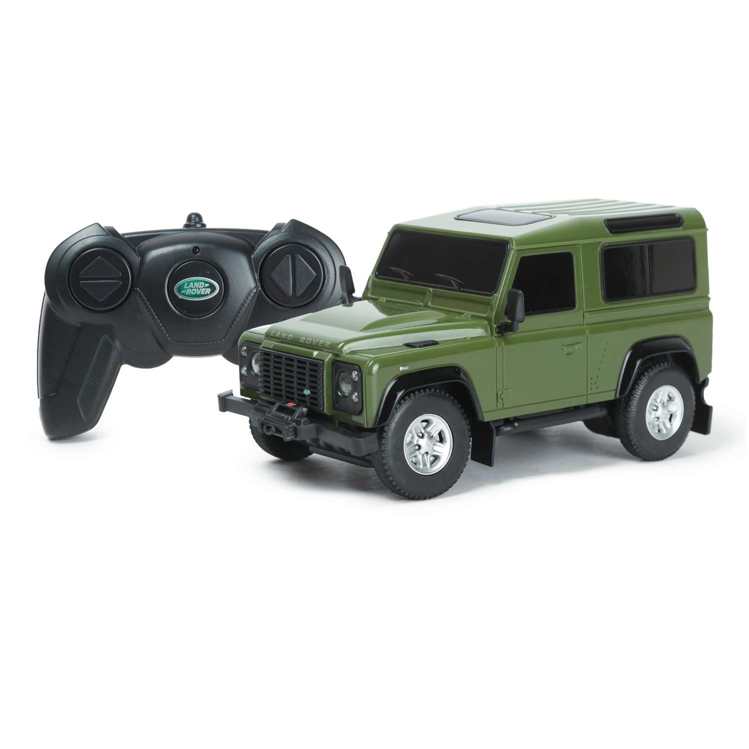 Машина Rastar РУ 1:24 Land Rover Defender Зеленая 78500 - фото 1