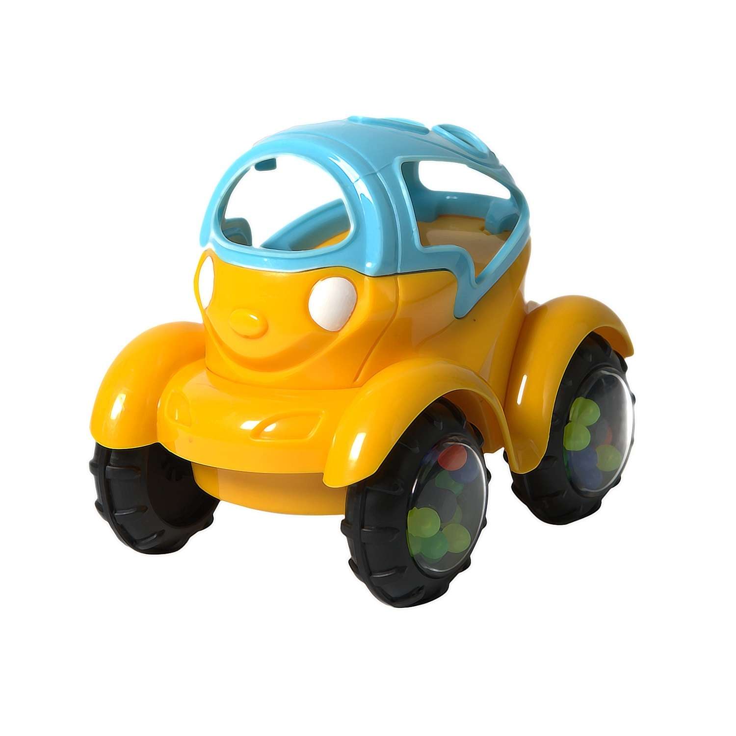 Машинка-неразбивайка Baby Trend сине-желтая - фото 1
