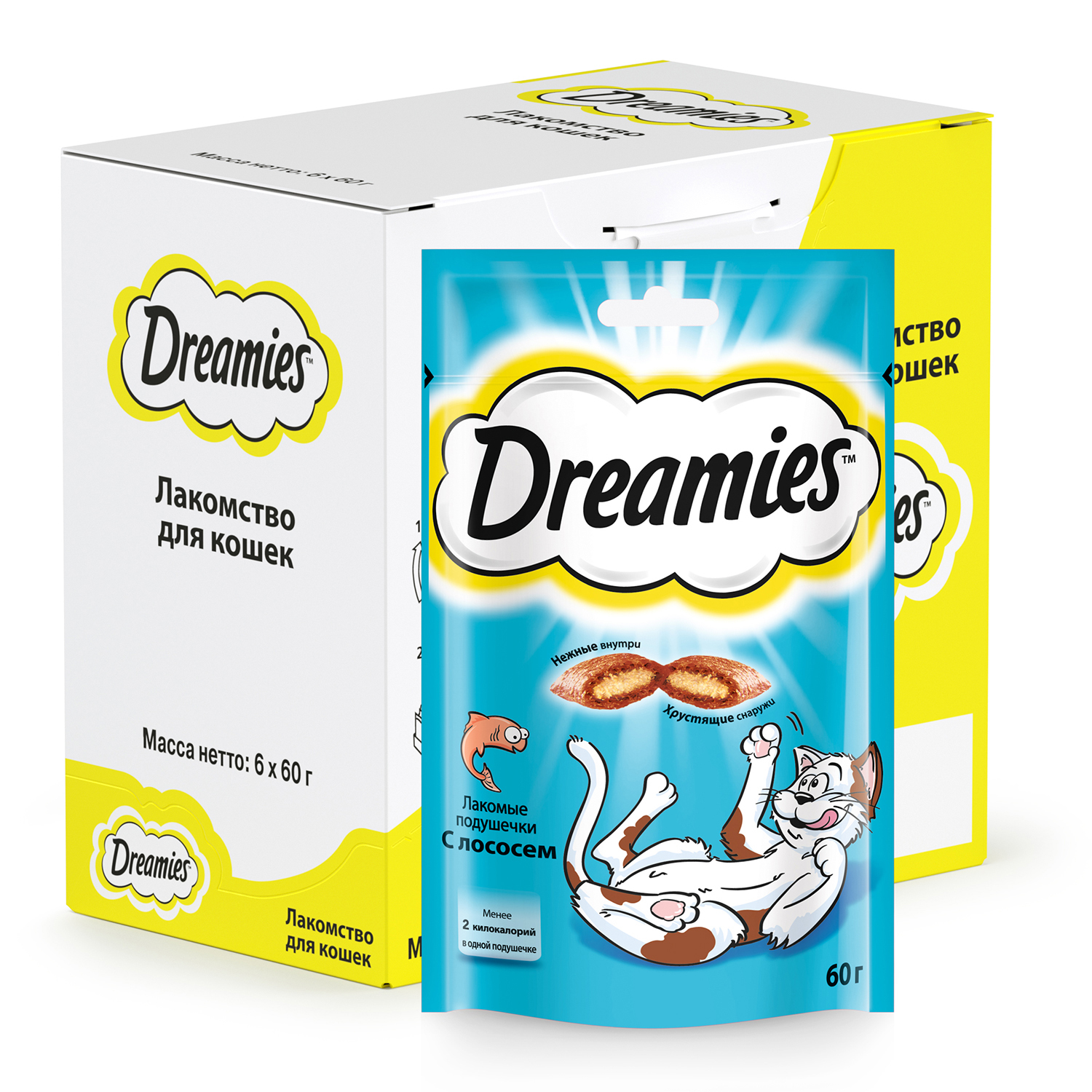 Лакомство для кошек Dreamies 0.06 кг лосось (для домашних) - фото 4