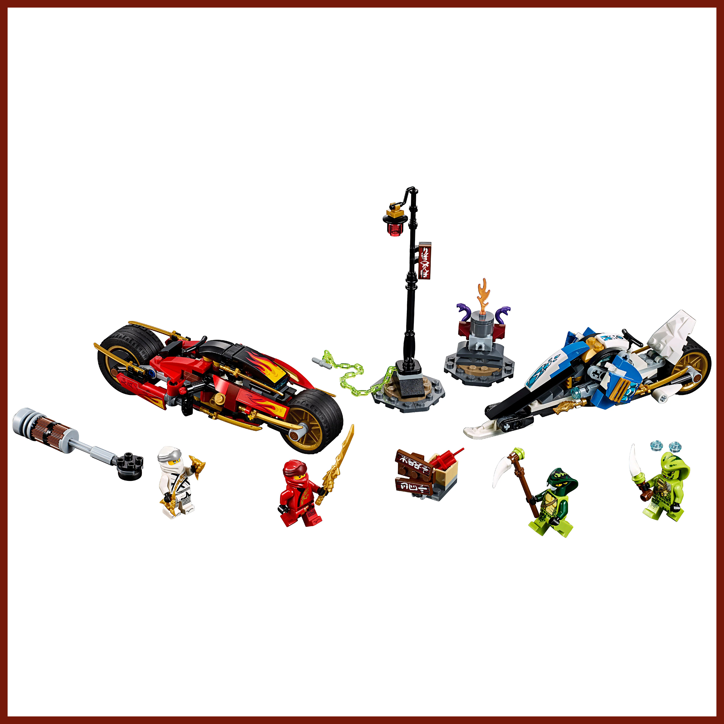 Игрушка LX Конструктор Ninjago Мотоцикл-клинок Кая и снегоход Зейна - фото 4