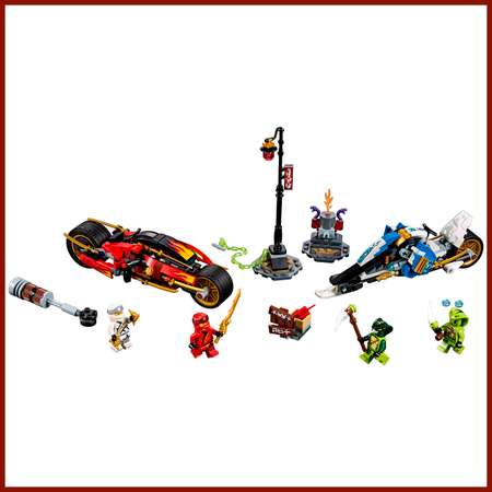 Игрушка LX Конструктор Ninjago Мотоцикл-клинок Кая и снегоход Зейна