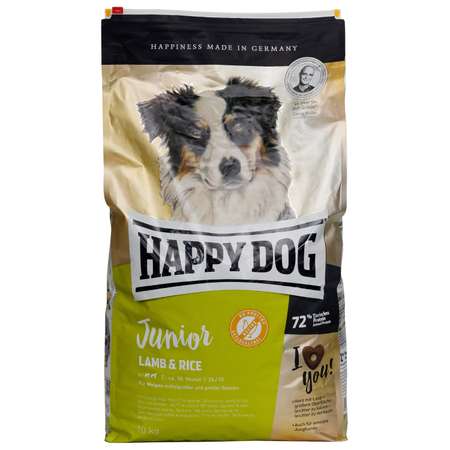 Корм для щенков Happy Dog Supreme ягненок-рис 10кг