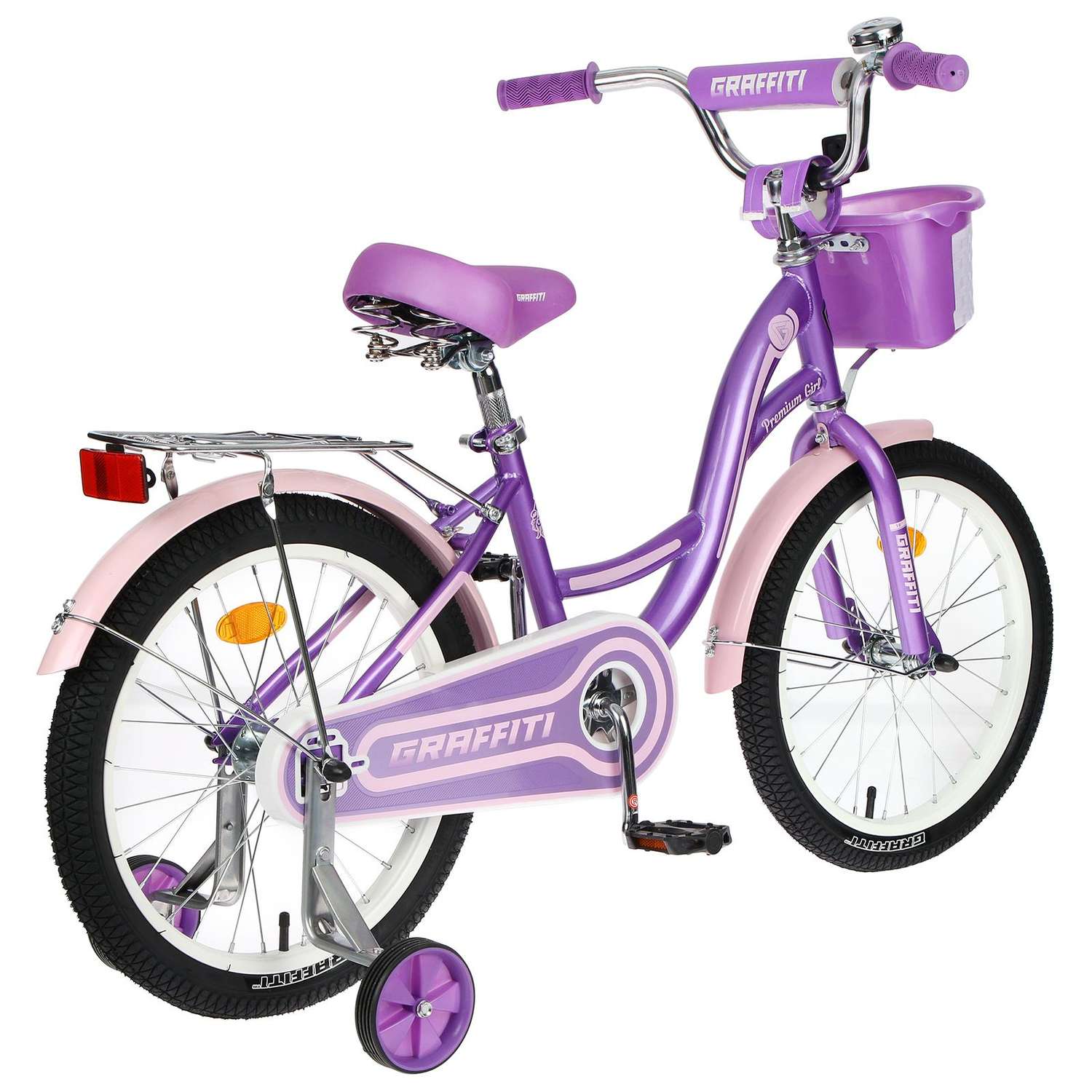 Велосипед GRAFFITI 18 Premium Girl цвет сиреневый/розовый - фото 3