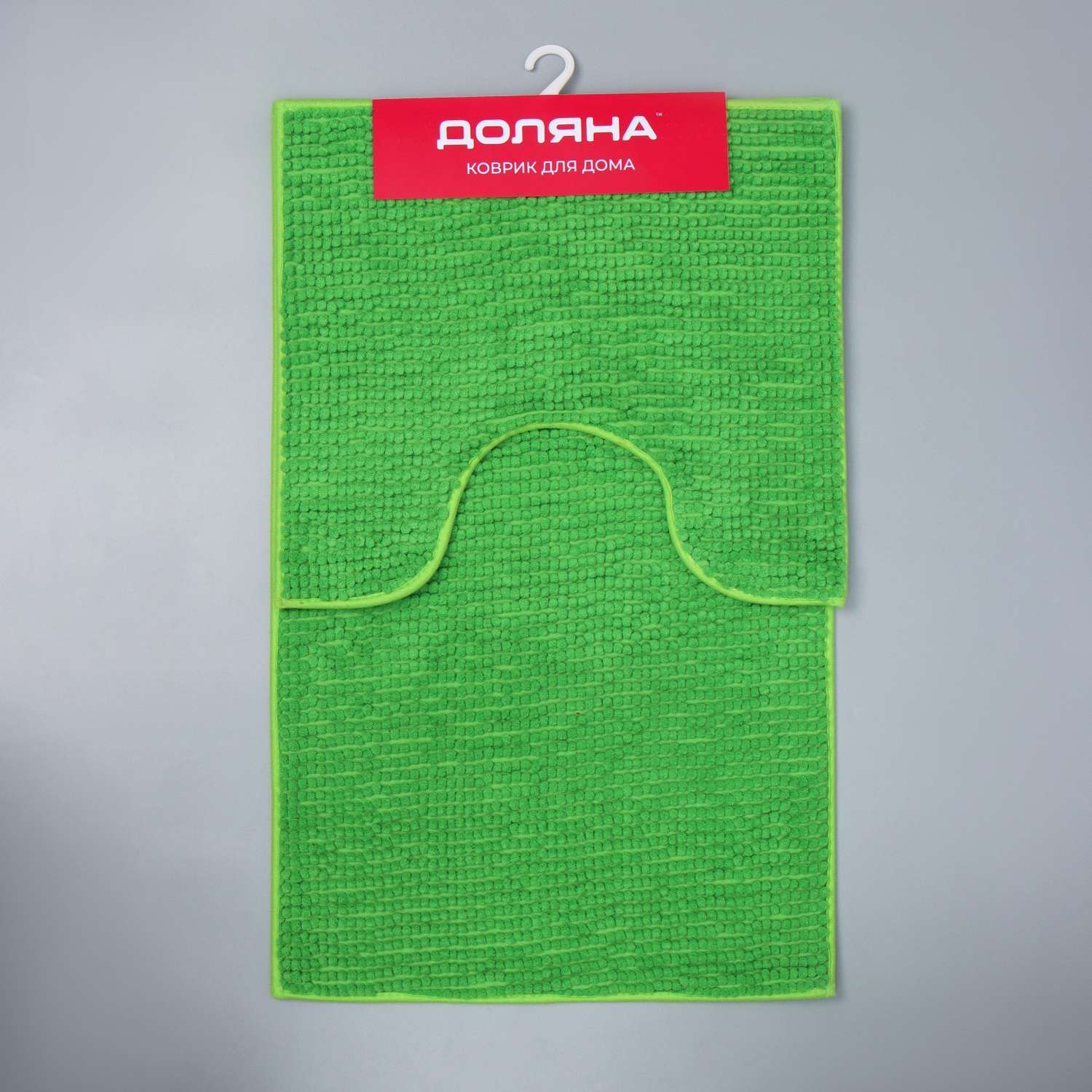 Набор ковриков Доляна для ванной и туалета «Букли» 2 шт: 40×50 50×80 см цвет зелёный - фото 14