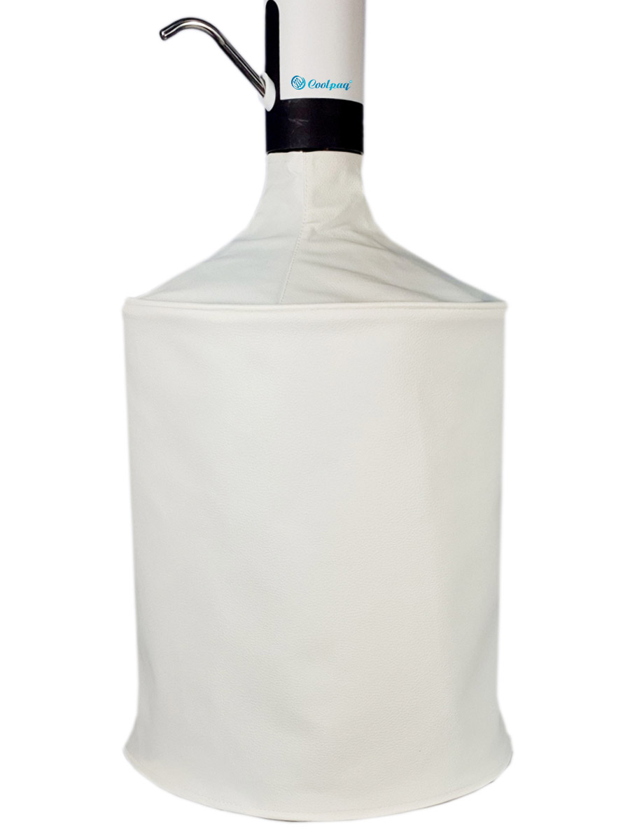 Чехол на бутыль 19л Coolpaq Leather White - фото 1