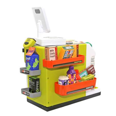 Игровой набор Супермаркет SHARKTOYS в комплекте касса кофе машина с аксессуарами