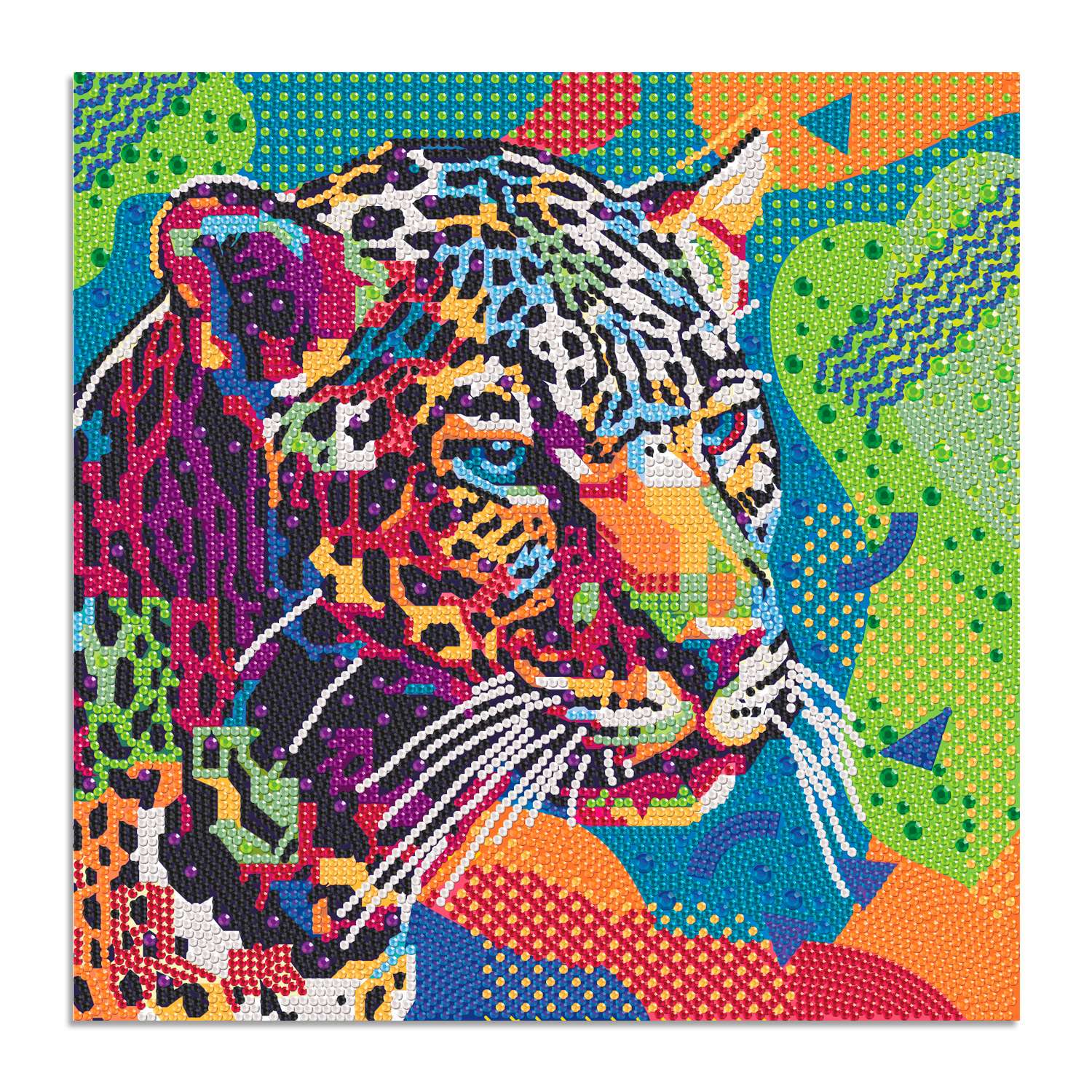 Набор для творчества ORIGAMI Алмазная живопись Леопард мозаика разноразмерная на подрамнике 07094 - фото 3