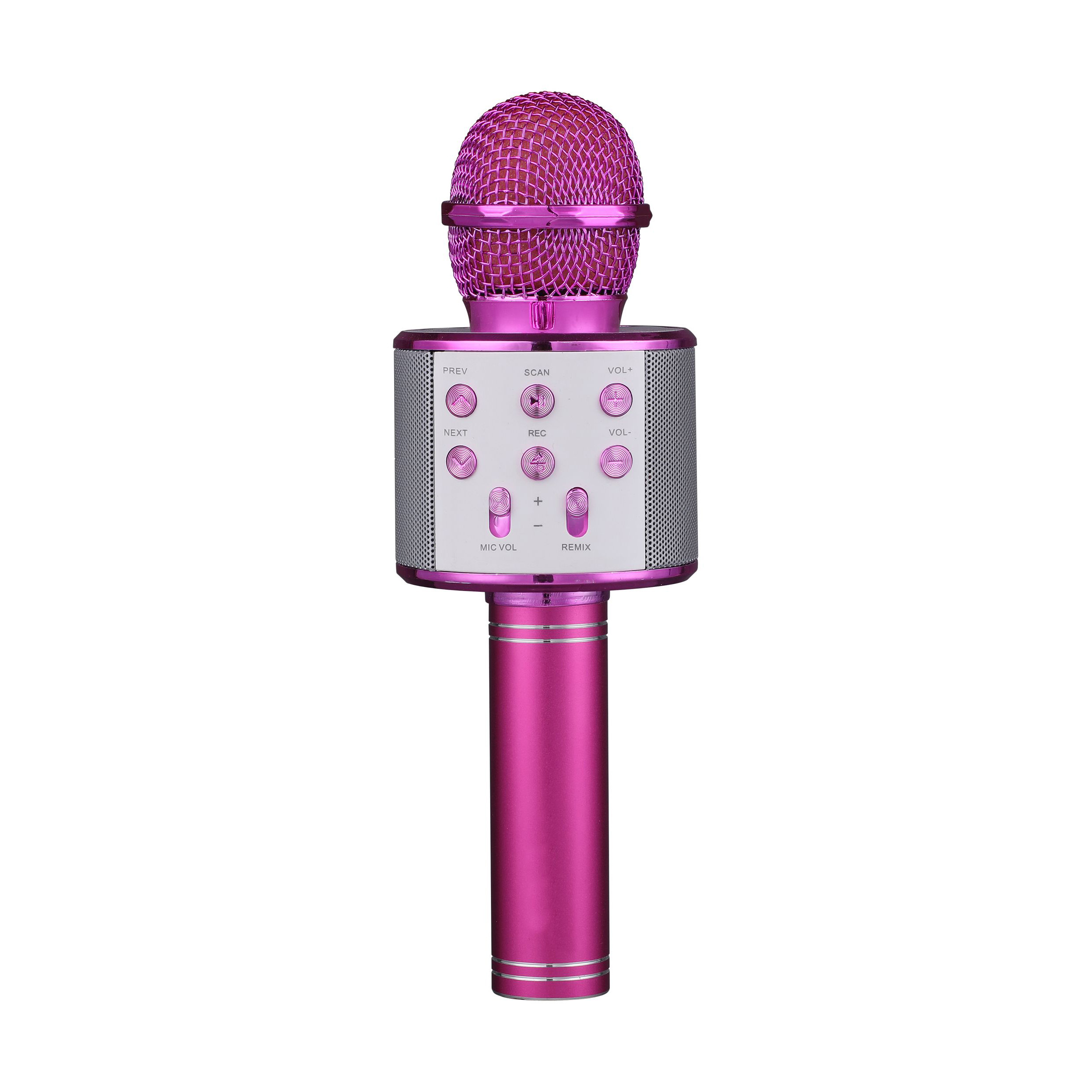 Микрофон CASTLELADY для караоке беспроводной Ярко-розовый - фото 1