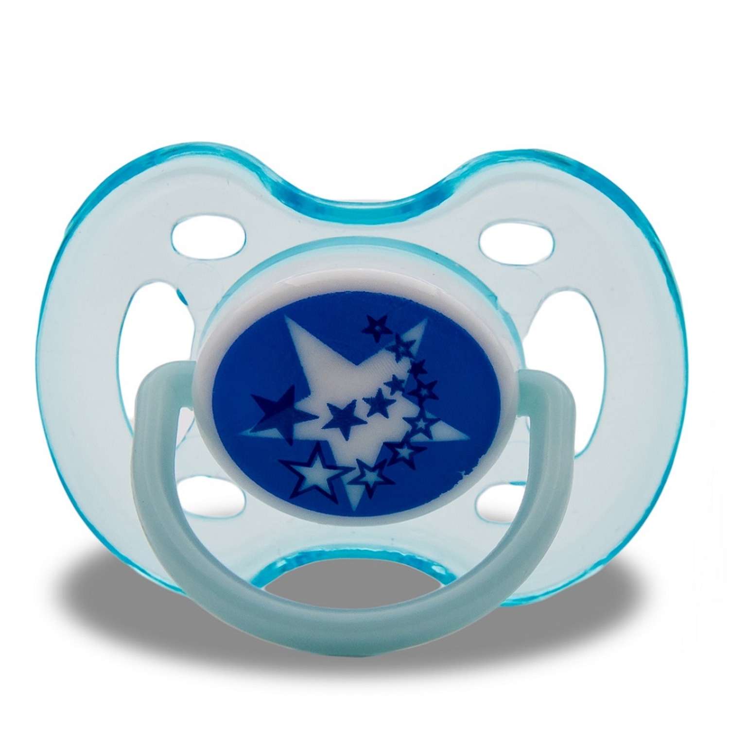 Соска-пустышка Baby Land с держателем прищепкой силиконовая классическая ночная набор голубой от 6 месяцев - фото 3