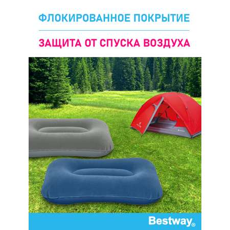 Подушка надувная Bestway Серая 42 х 26 х 10 см