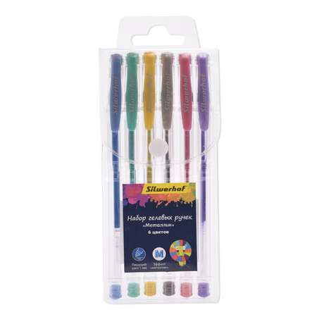 Ручки Silwerhof Цветландия гелевые 6 цветов