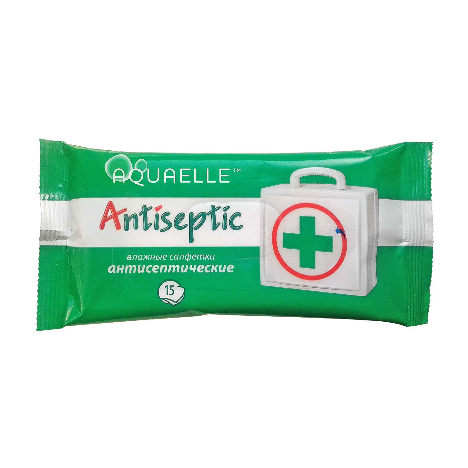 Салфетки влажные AQUAELLE Antiseptic антисептические 15шт AQ01095293 - фото 1