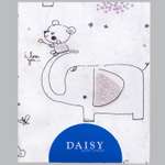 Пеленка Daisy Хлопок 1 шт. 75х120 см Слон и Мишка беж.