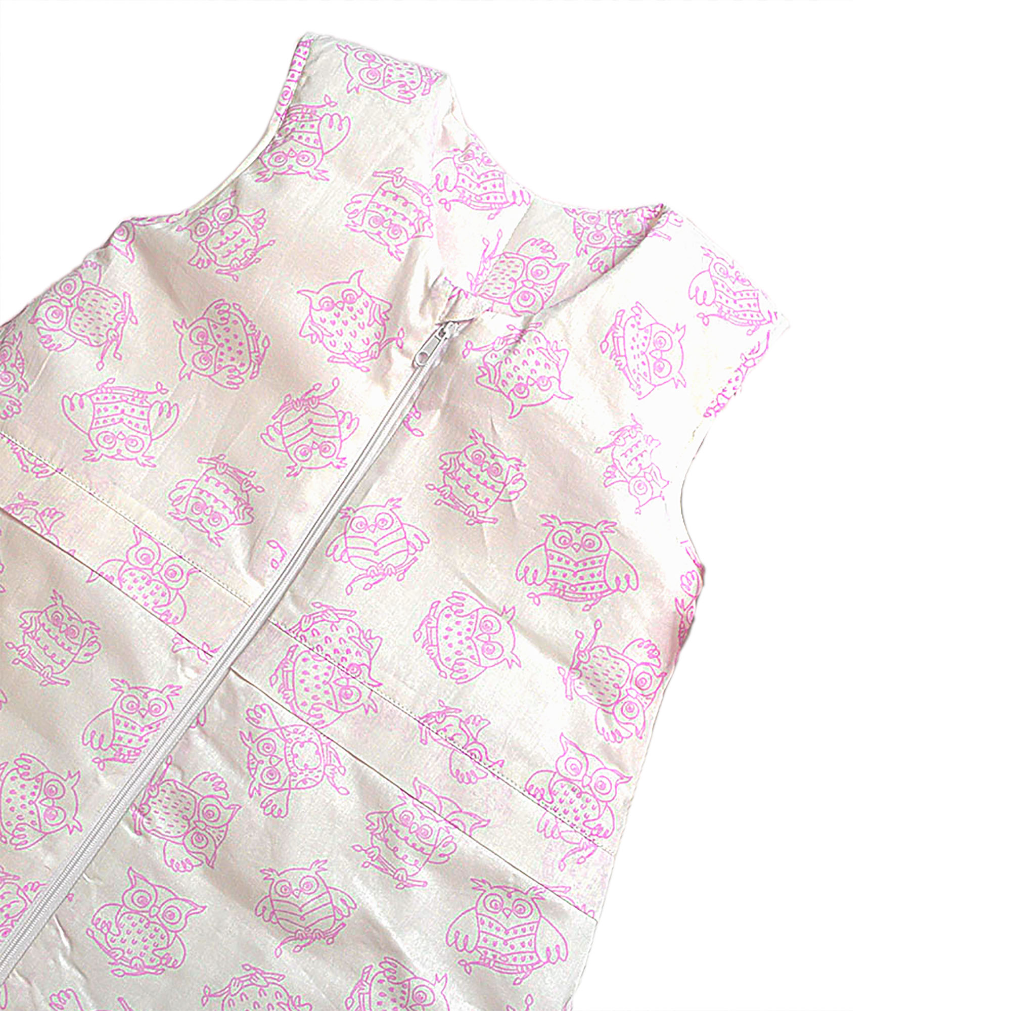 Одеяло-спальный мешок розовый Засыпашки Утепленный Совы 80 см хлопок 100% - фото 7