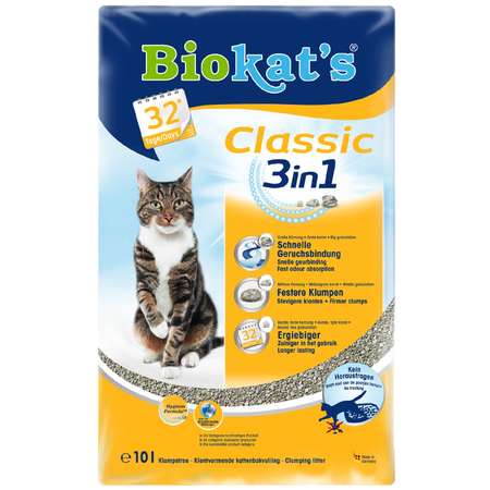 Наполнитель для кошек Biokats Классик 3в1 10л