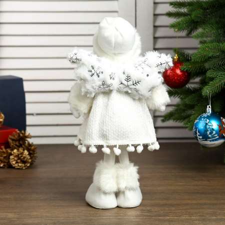 Кукла интерьерная Зимнее волшебство «Ангелочек Геля в белом платье» 28х8х14 см