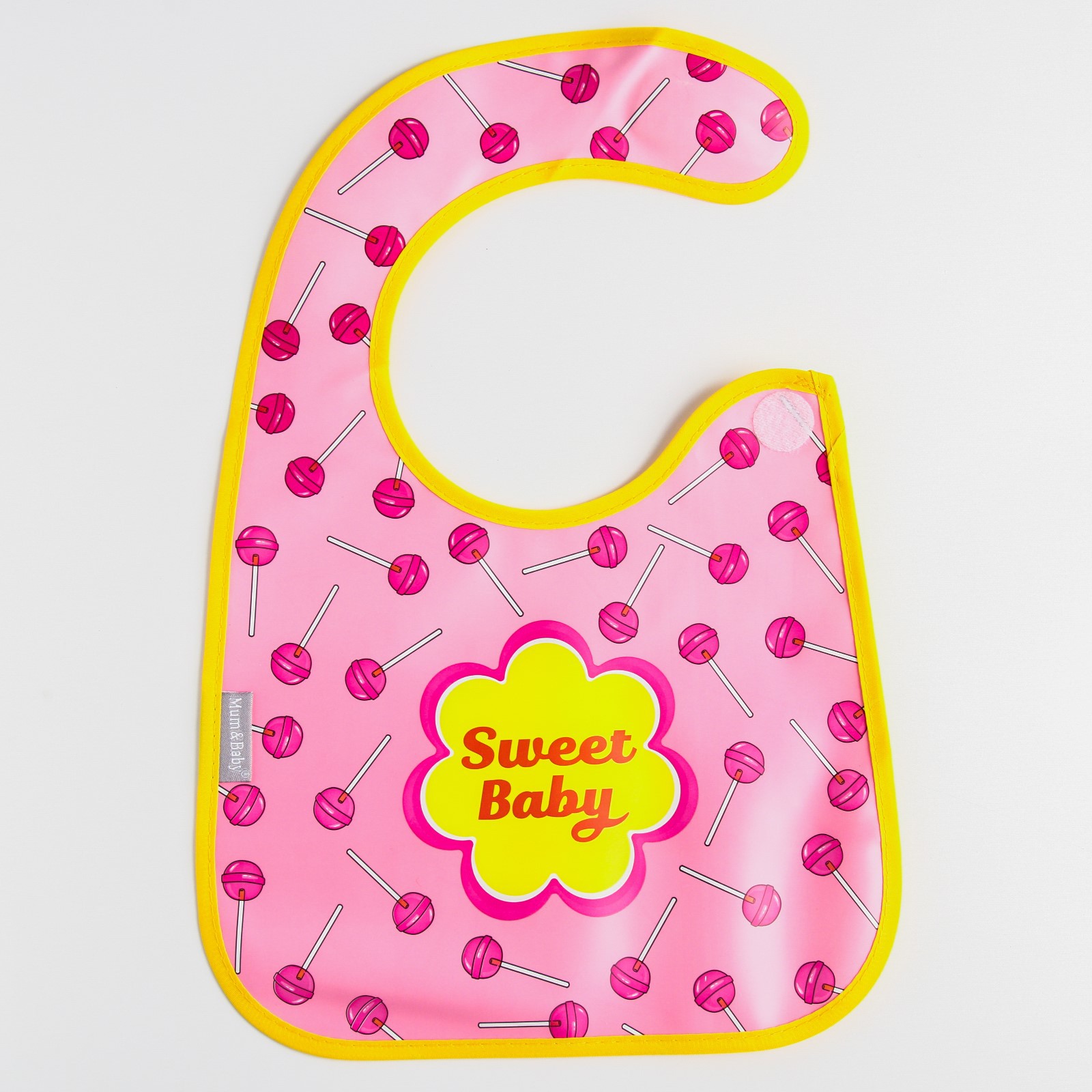 Нагрудник Mum and Baby для кормления «Sweet Baby» непромокаемый на липучке с карманом - фото 1