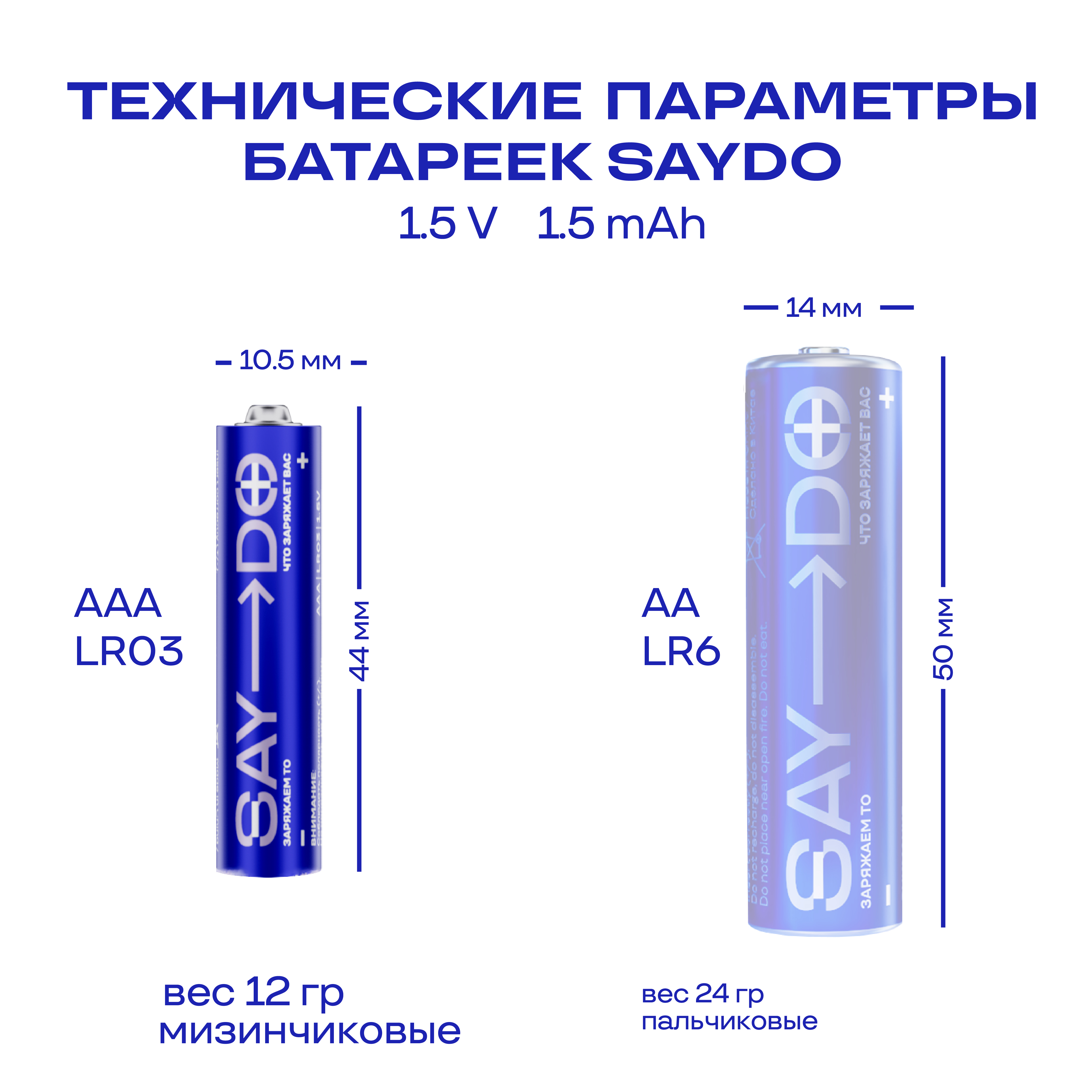 Батарейки алкалиновые SAYDO AAA - фото 6