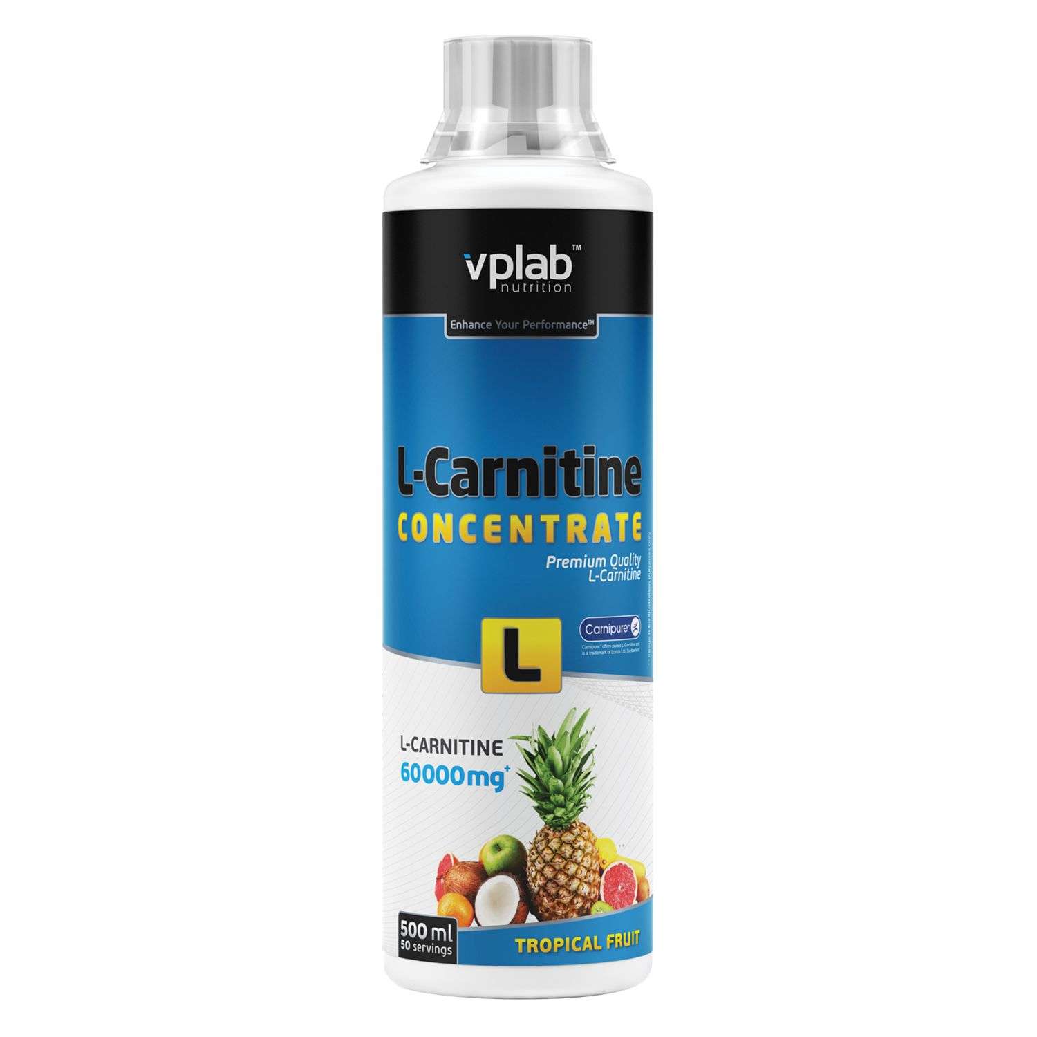 Специализированный пищевой продукт VPLAB L-Карнитин Концентрат тропические фрукты 500мл - фото 1