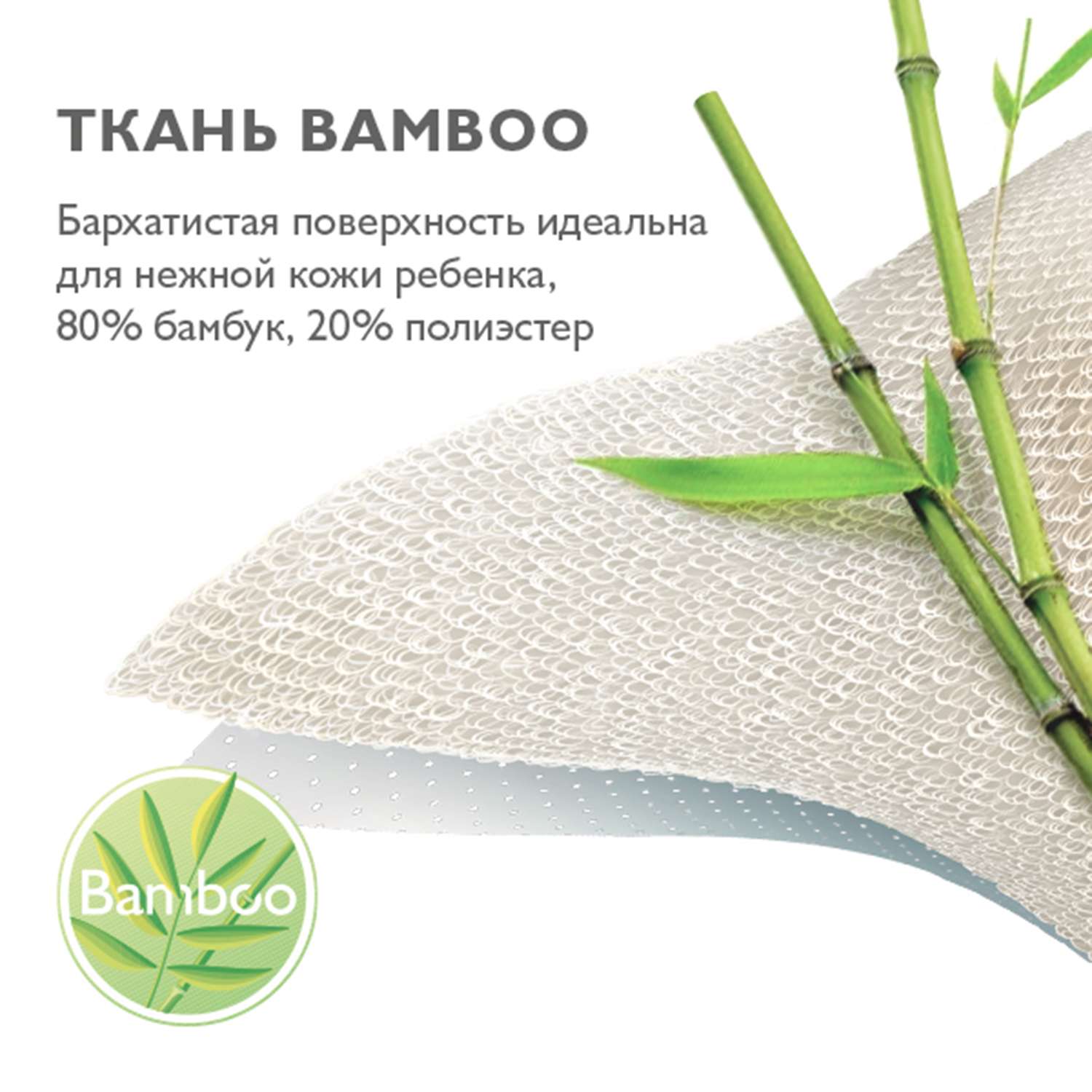 Наматрасник Plitex Bamboo Waterproof Comfort непромокаемый 120*60см НН-02.1 - фото 6