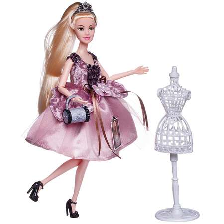 Кукла ABTOYS Королевский прием с диадемой в платье с пайетками с двухслойной юбкой светлые волосы 30см