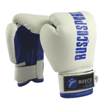 Перчатки боксерские RuscoSport бело-синие 6OZ