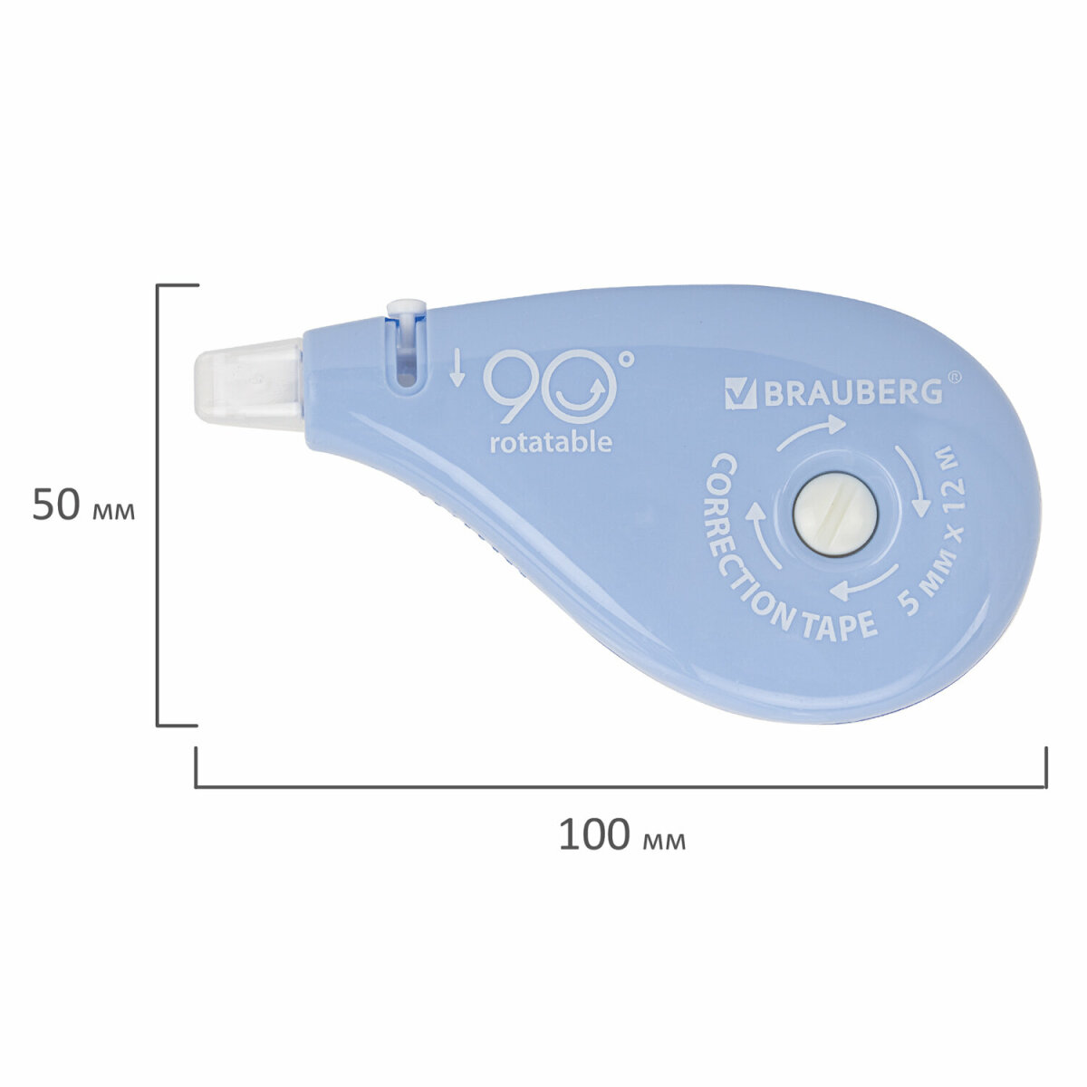 Замазка ленточная Brauberg канцелярская лента штрих корректор в школу 5 мм х 12 м - фото 7