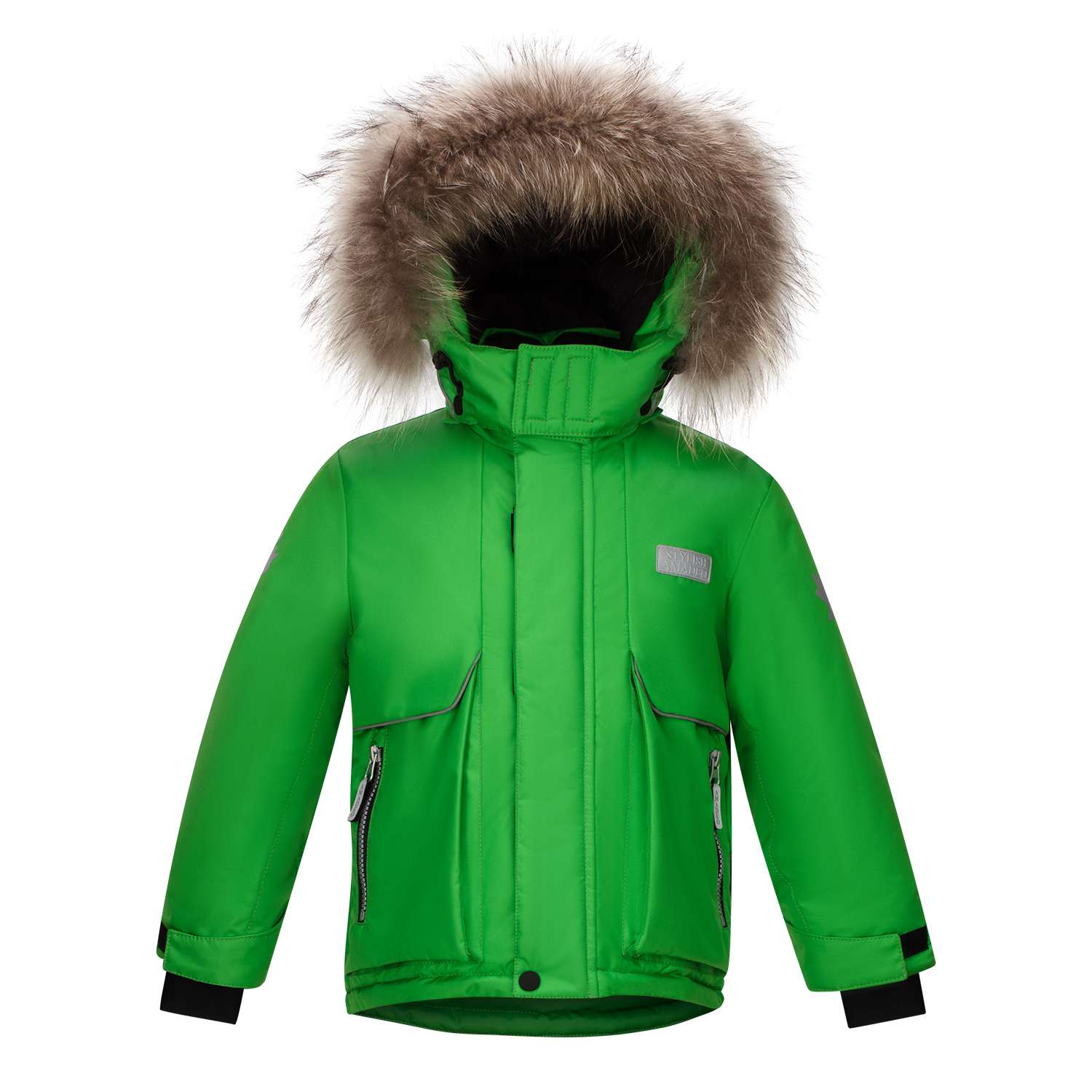 Куртка Stylish AMADEO AJ-120A-зеленый - фото 1